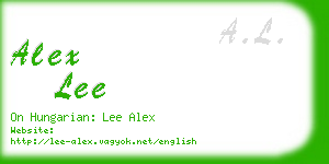 alex lee business card